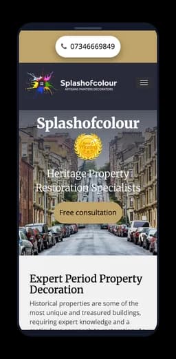 Splash of Colour on mobile