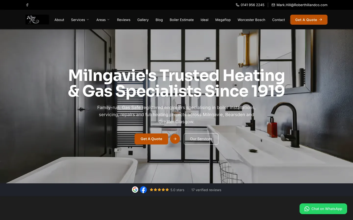 Robert Hill & Co website built by BUILT